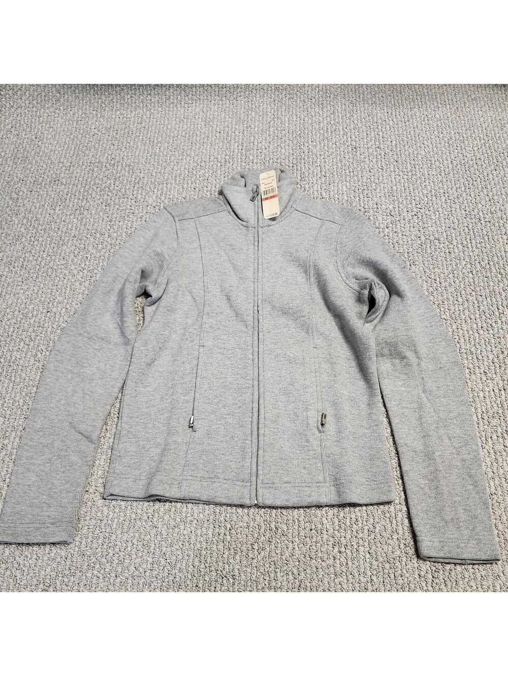 Tommy Bahama New French Kiss Gray Ribbed Full Zip Jacket Size XS NWT